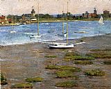 Theodore Robinson The Anchorage Cos Cob painting